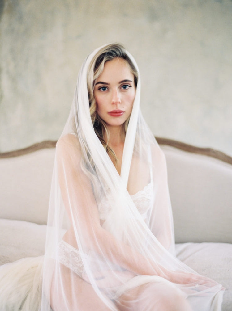 Ivory French Silk Tulle Wedding Bridal Veil 